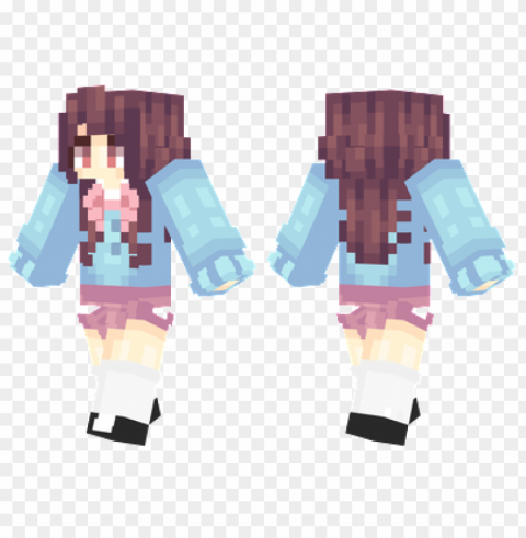 minecraft skins pink bow skin Isolated Subject in HighQuality Transparent PNG
