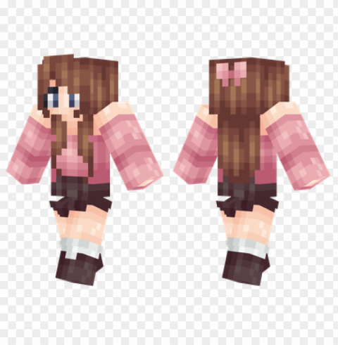 minecraft skins pink poppy skin Free PNG file PNG transparent with Clear Background ID acee4706