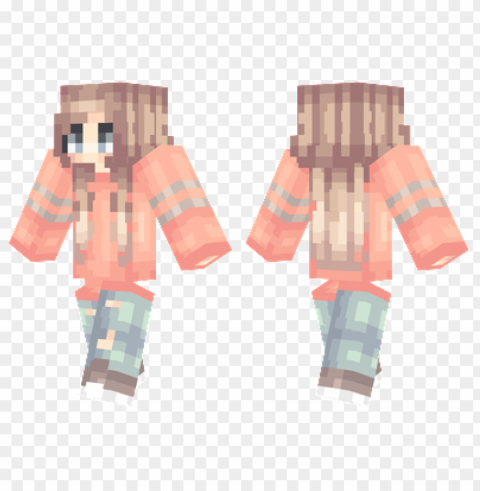 minecraft skins pink shirt skin Isolated Subject in Transparent PNG Format