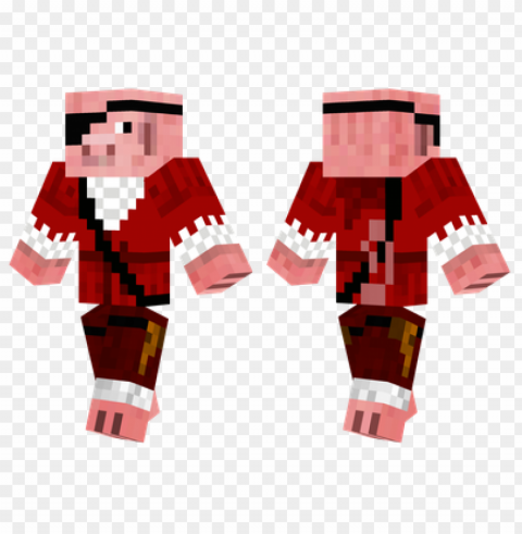 minecraft skins pirate pig skin PNG with no bg