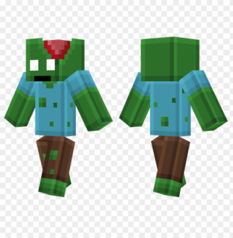 minecraft skins pixel zombie skin Transparent Background PNG Isolated Icon