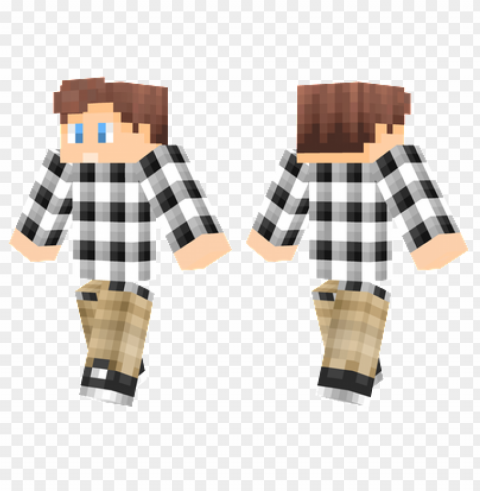 minecraft skins plaid boy skin Isolated Object with Transparent Background PNG