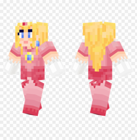 minecraft skins princess peach skin Isolated Subject with Transparent PNG
