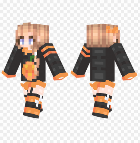 minecraft skins pumpkin tee skin Isolated Graphic in Transparent PNG Format