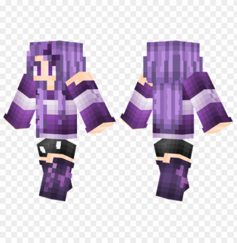 minecraft skins purple girl skin Isolated Subject on HighQuality PNG PNG transparent with Clear Background ID 9933951c