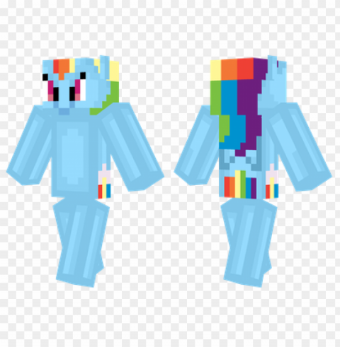 Minecraft Skins Rainbow Dash Skin Isolated Character On Transparent PNG