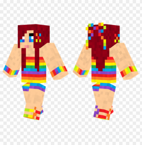 minecraft skins rainbow girl skin Transparent PNG images complete library