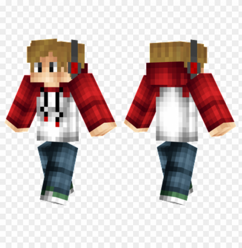 minecraft skins red headphones skin PNG pictures with no background required