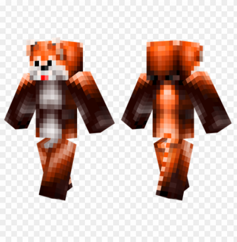 minecraft skins red panda skin HighResolution Isolated PNG with Transparency