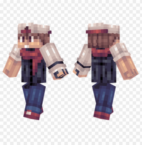 minecraft skins red scarf skin Free PNG images with transparent backgrounds