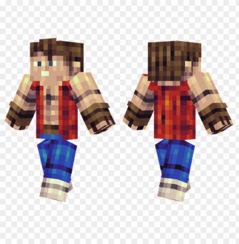 minecraft skins red vest skin Isolated Object with Transparency in PNG