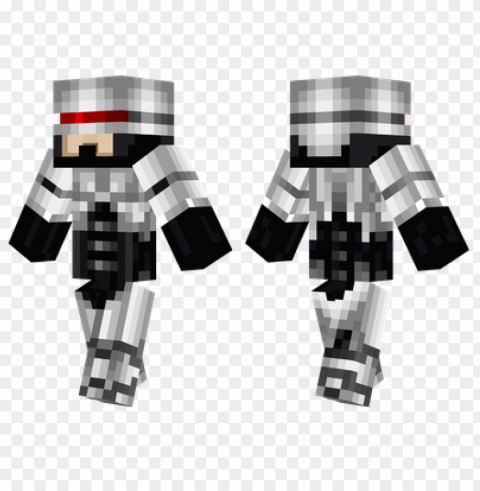 minecraft skins robocop skin Clear Background Isolated PNG Icon