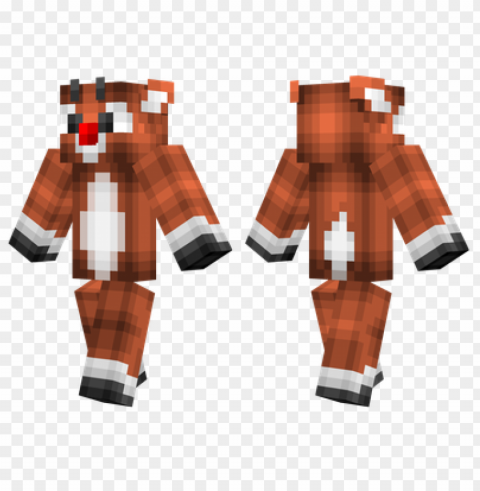 minecraft skins rudolph skin HighQuality Transparent PNG Isolated Artwork