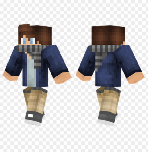 minecraft skins scarf boy skin HighQuality PNG with Transparent Isolation