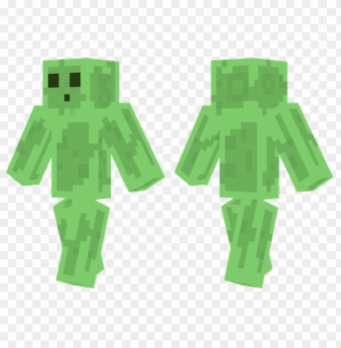 minecraft skins slime man skin PNG with clear background set