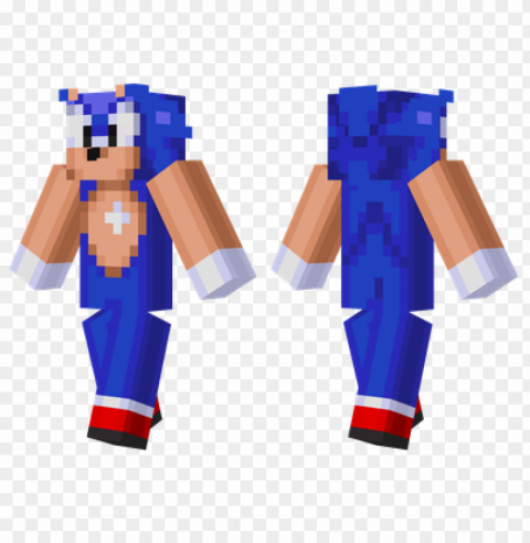 minecraft skins sonic the hedgehog skin Isolated Subject on Clear Background PNG