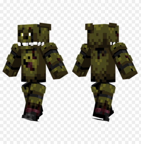 minecraft skins springtrap skin PNG Image with Clear Isolation
