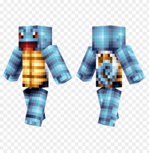 minecraft skins squirtle skin Isolated Artwork on Transparent Background