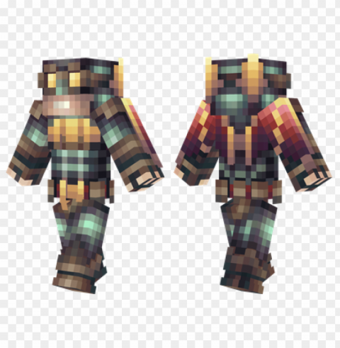 minecraft skins steampunk batman skin Isolated Artwork with Clear Background in PNG