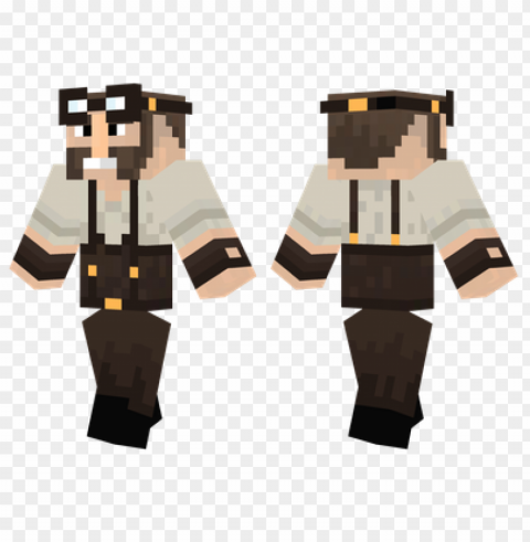 minecraft skins steampunk engineer skin PNG Image Isolated on Transparent Backdrop
