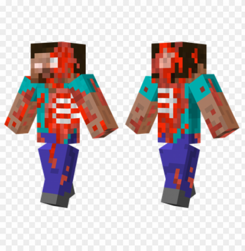 minecraft skins steve zombie skin Transparent Background Isolated PNG Character
