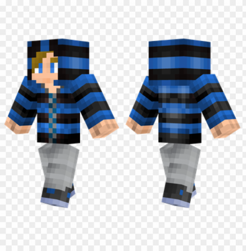 minecraft skins striped hoodie skin Clear Background PNG with Isolation