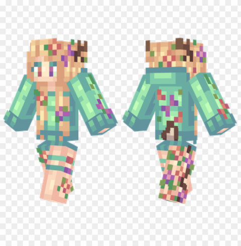 minecraft skins summer mint skin HighQuality PNG Isolated Illustration PNG transparent with Clear Background ID 2a903965