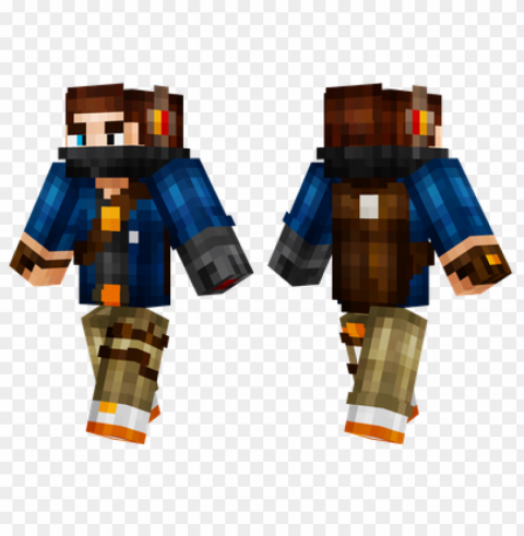 minecraft skins super parkour guy skin Isolated Artwork with Clear Background in PNG