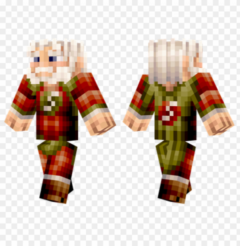 minecraft skins super santa skin Isolated Element with Transparent PNG Background