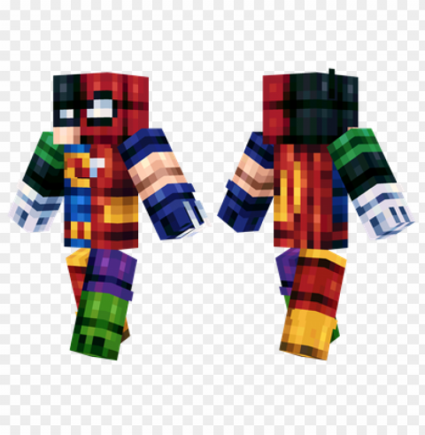 minecraft skins superheroes mashup skin Isolated Element in Transparent PNG