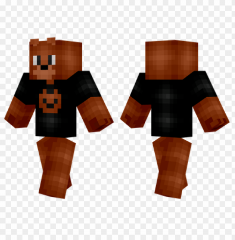 minecraft skins teddy bear skin Isolated Character on Transparent Background PNG
