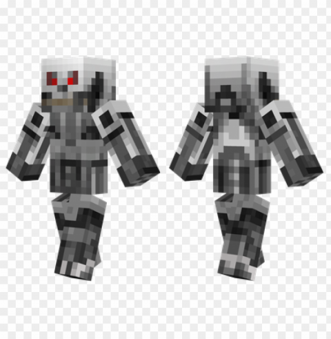 minecraft skins terminator t-100 skin Clean Background Isolated PNG Graphic Detail