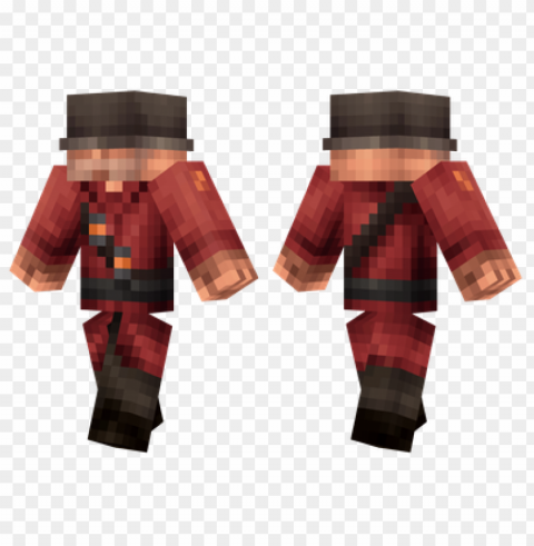 minecraft skins tf2 soldier skin Isolated PNG on Transparent Background
