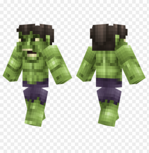 minecraft skins the hulk skin Clear Background PNG Isolated Graphic