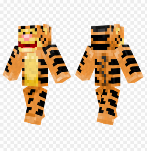 minecraft skins tigger skin Clear Background Isolated PNG Icon
