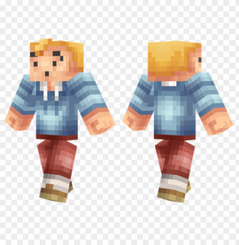 minecraft skins tintin skin Clear Background PNG Isolation