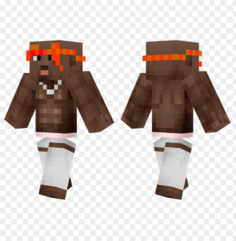 minecraft skins tupac shakur skin Transparent PNG Isolated Object with Detail