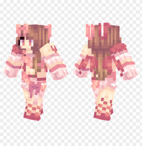 minecraft skins valentines bunny skin Isolated Object with Transparent Background in PNG