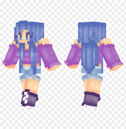 Minecraft Skins Violetta Skin PNG Files With Clear Backdrop Assortment