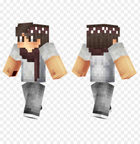 minecraft skins winter dude skin Isolated Icon on Transparent PNG