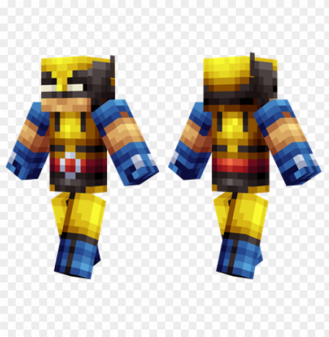 minecraft skins wolverine skin Clear Background Isolated PNG Illustration