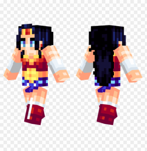 minecraft skins wonder woman skin Isolated Design Element in PNG Format