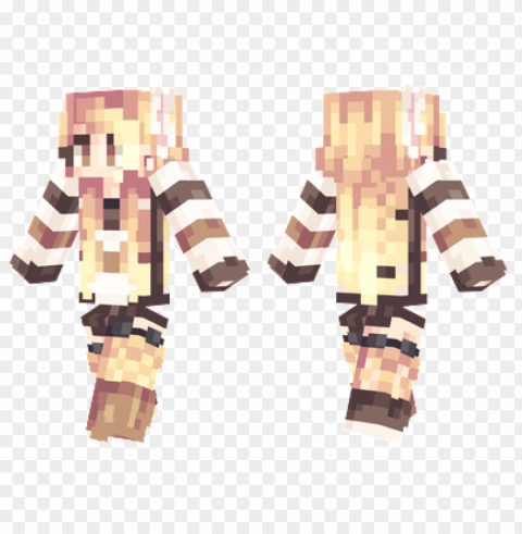 minecraft skins zoey the bunny skin PNG images with alpha transparency layer