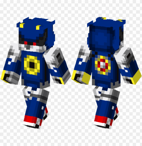 Minecraft Sonic Skins PNG Image With Transparent Isolation