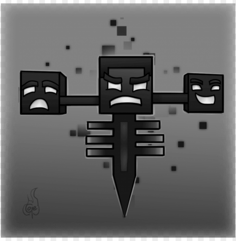 minecraft wither drawing - wither minecraft Transparent PNG graphics library