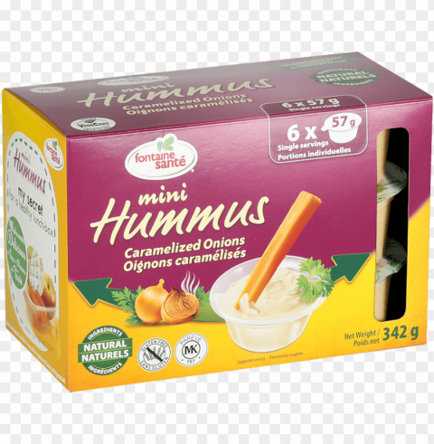mini hummus caramelized onion - fontaine santé PNG images for merchandise