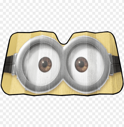 minions eyes accordion sunshade Clean Background Isolated PNG Design