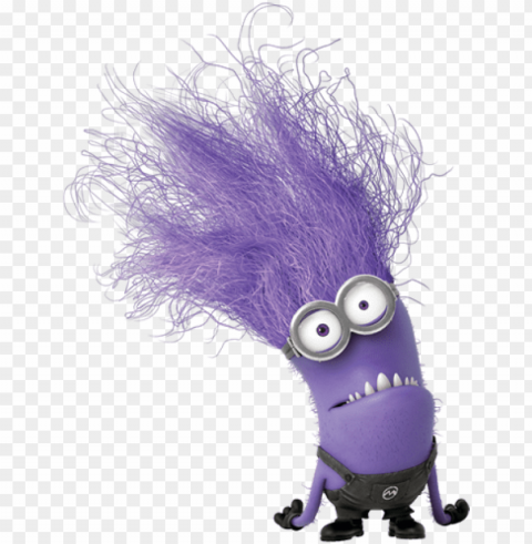 minions purple minion - purple minio Isolated Artwork on Transparent Background