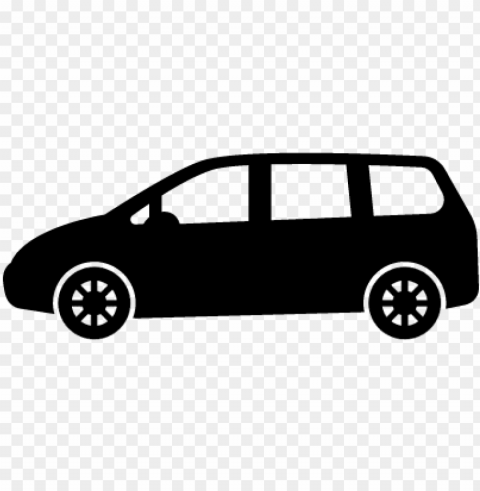 minivan car vector - car side view ico Clear PNG file