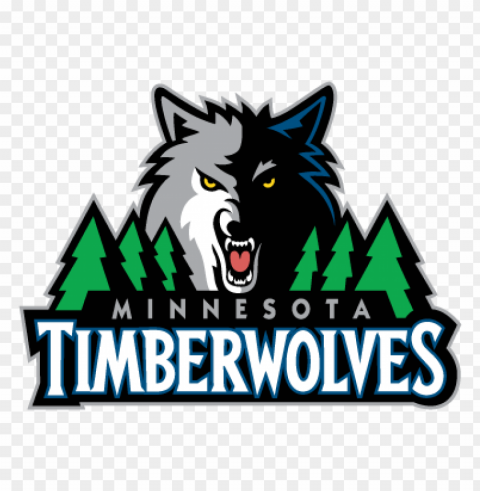 minnesota timberwolves logo vector Isolated Item on Clear Background PNG